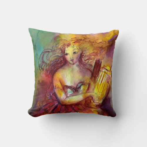 SAPPHO DANCE MUSIC AND POETRY THROW PILLOW