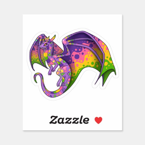 Sappho Lesbian Pride Dragon Sticker