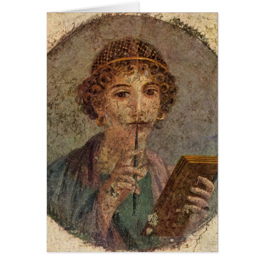 Sappho (Pompeii fresco) Cards (Front)