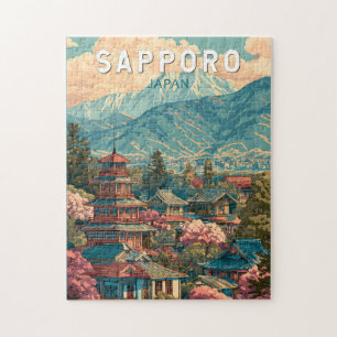Sapporo Japan Travel Art Vintage Jigsaw Puzzle
