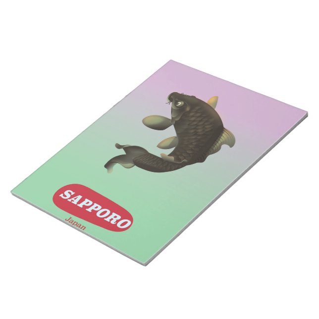 Sapporo Japan Vintage style tourism poster Notepad (Angled)
