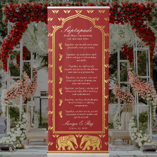 Saptapadi Seven Steps Marriage Vow Wedding Retractable Banner