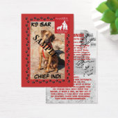 SAR K9 Trading Cards (Trailing) (Desk)