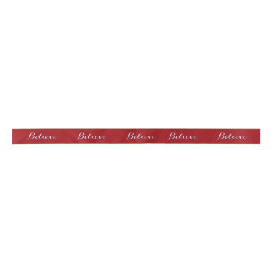 Sara Custom Matching Ribbon Believe Red