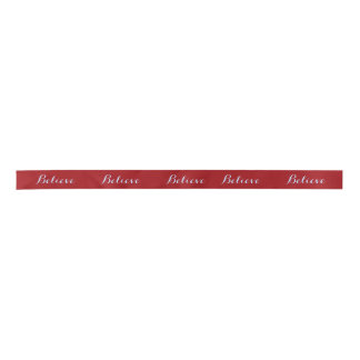 Sara Custom Matching Ribbon Believe Red