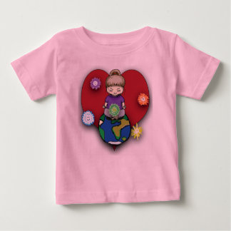 Sara Fay Meditating on Globe with Elementals Baby T-Shirt