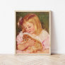 Sara Holding a Cat | Mary Cassatt Poster