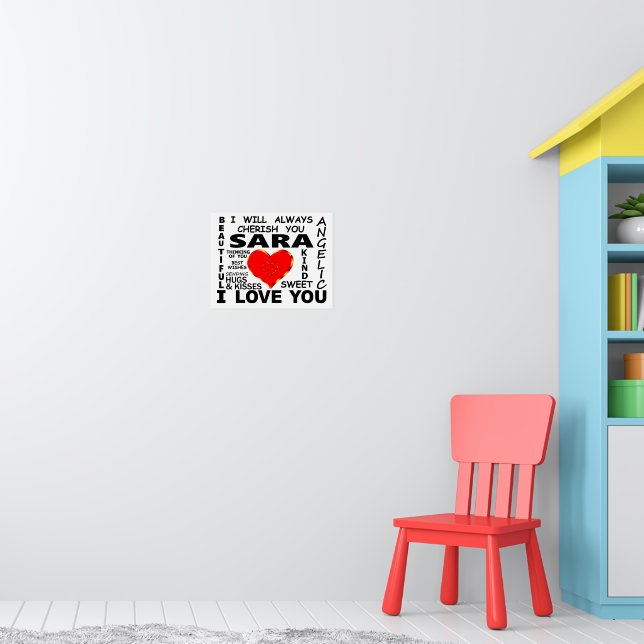 Sara I Love You Poster | Zazzle
