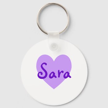 Sara In Purple Keychain by purplestuff at Zazzle