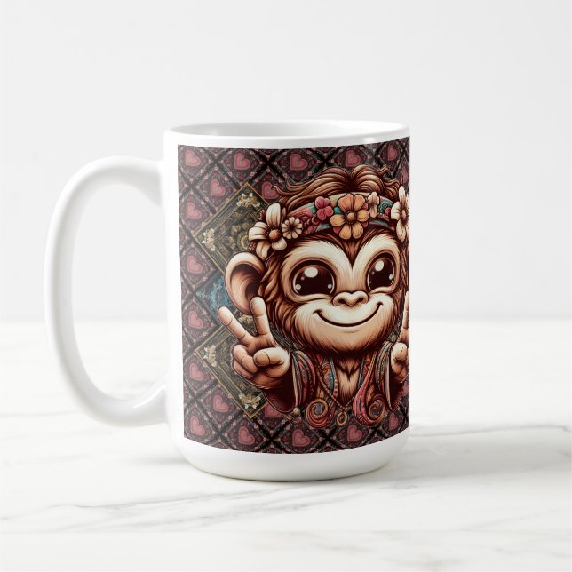 "Sara the Peace Monkey"  Coffee Mug (Left)