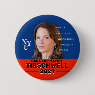 Sara Tirschwell for NYC Mayor 2021 Button