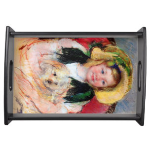 Sara with Her Dog, Cassatt Serving Tray