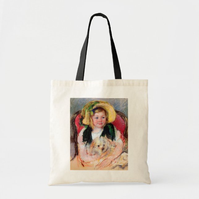 Sara with Her Dog, Cassatt Tote Bag (Front)