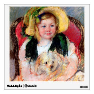 Sara with Her Dog, Cassatt Wall Decal