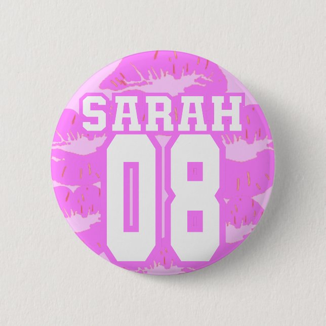 Sarah 08 - Read My Lips Pinback Button (Front)