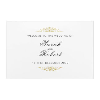 Sarah - Acrylic Wedding Welcome Sign Print