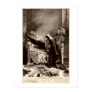 Sarah Bernhardt 1844 1923 As Hamlet In The 1899 Postcard