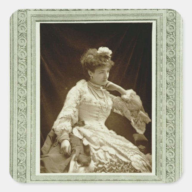 Sarah Bernhardt (1844-1923), from 'Galerie Contemp Square Sticker (Front)