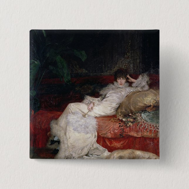 Sarah Bernhardt  1876 Pinback Button (Front)