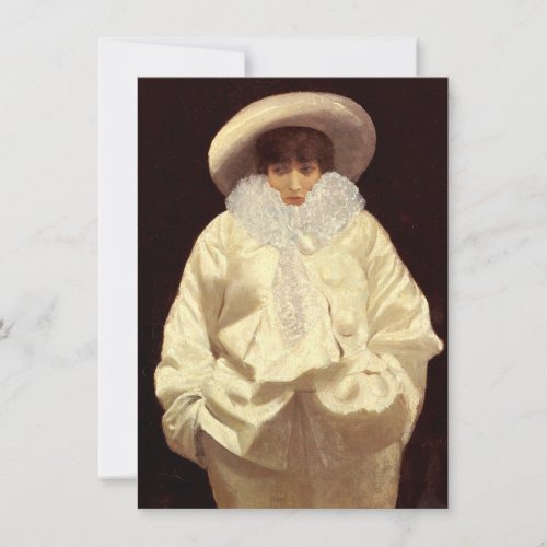 Sarah Bernhardt as Pierrot Card