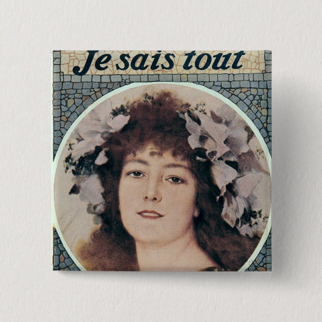 Sarah Bernhardt  in Gismonda Pinback Button (Front)
