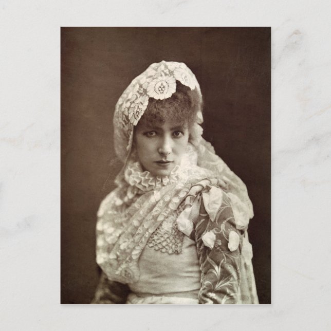 Sarah Bernhardt  in the role of Marion Delorme Postcard (Front)
