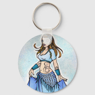 Sarah Blue Bellydancer Keychain