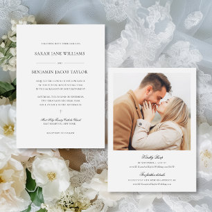 Sarah Catholic Wedding Invitations with RSVP