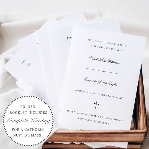 Sarah Catholic Wedding Mass Ceremony Program