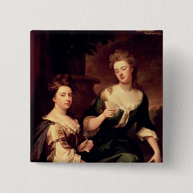 Sarah, Duchess of Marlborough playing Pinback Button (Front)