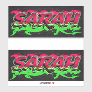 Sarah First Name Name Graffiti Decal Sticker