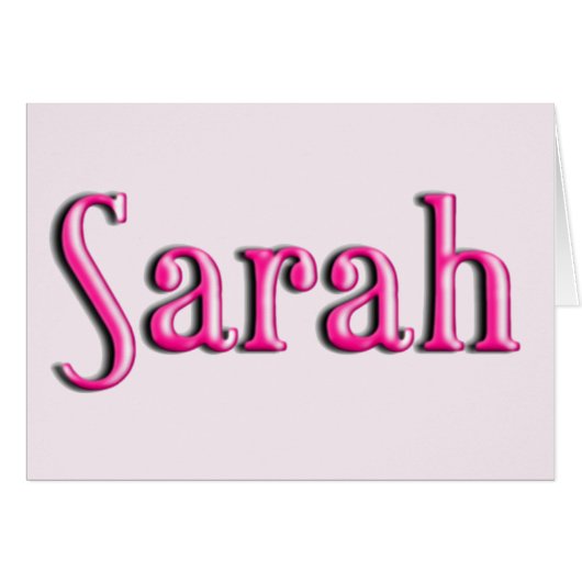 SARAH, for Sarah Cards (Front Horizontal)