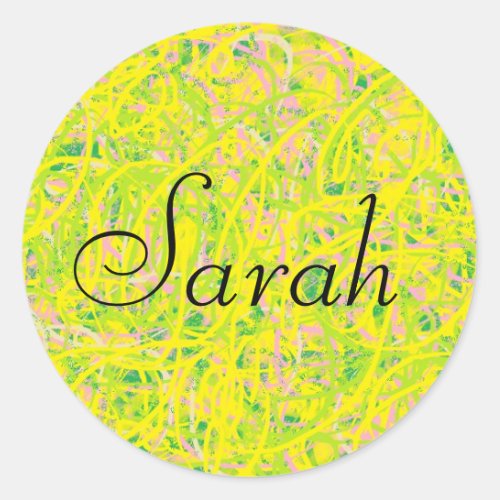 sarah from orphan black abstract graffiti style classic round sticker