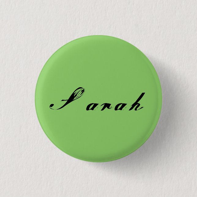 Sarah from Orphan Black antique script Button (Front)