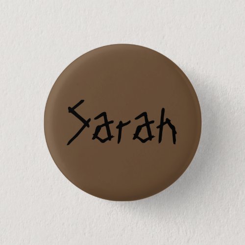 Sarah from Orphan Black distressed font Button