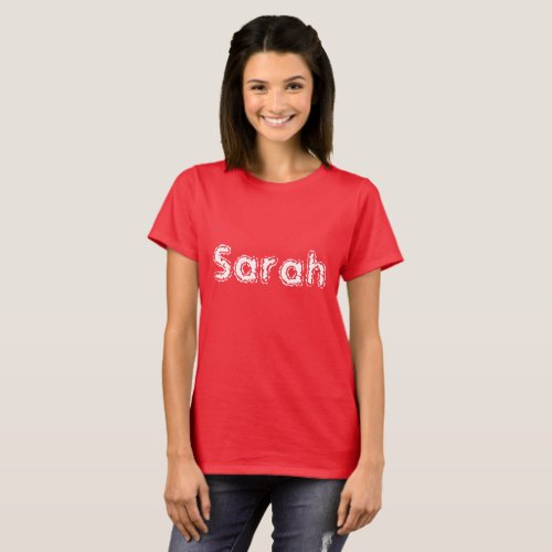 sarah from show Orphan Black fun font T_Shirt