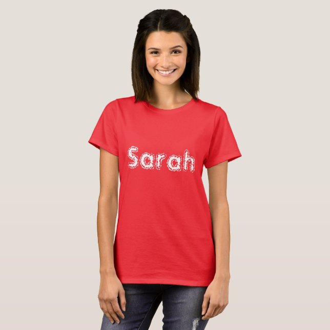 sarah from show Orphan Black fun font T-Shirt (Front Full)