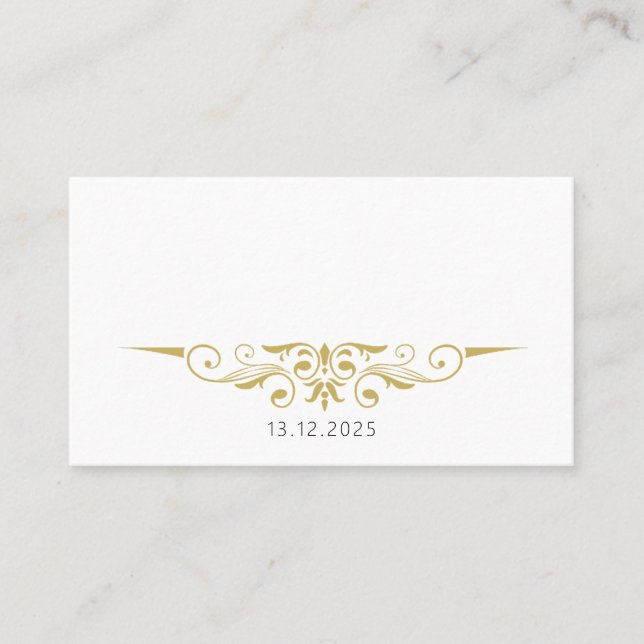 Sarah - Gold Accent Wedding Placecards (Front)