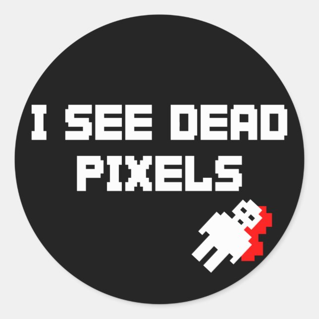 Sarah Marshall Dead Pixels Classic Round Sticker (Front)