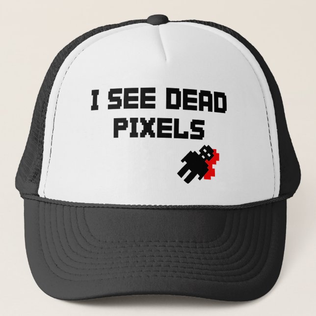 Sarah Marshall Dead Pixels Trucker Hat (Front)