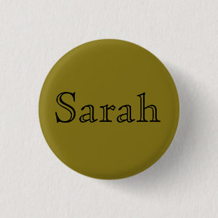 Sarah, name from Orphan Black,open font Pinback Button