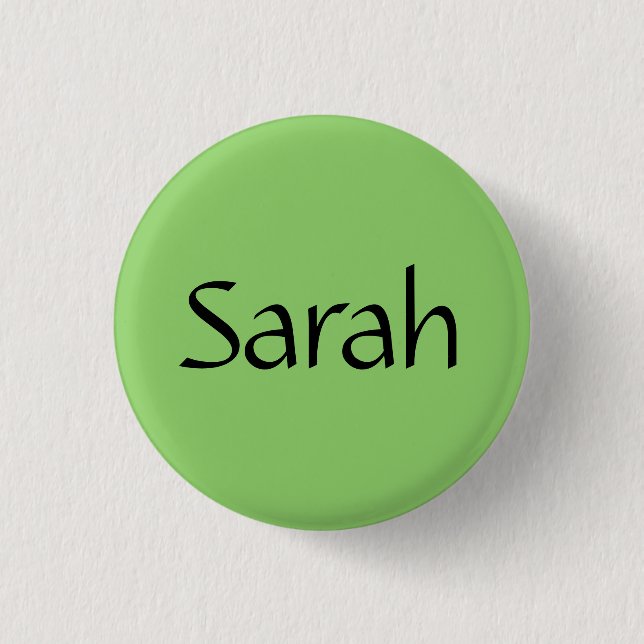 Sarah name from TV show Orphan Black Button (Front)