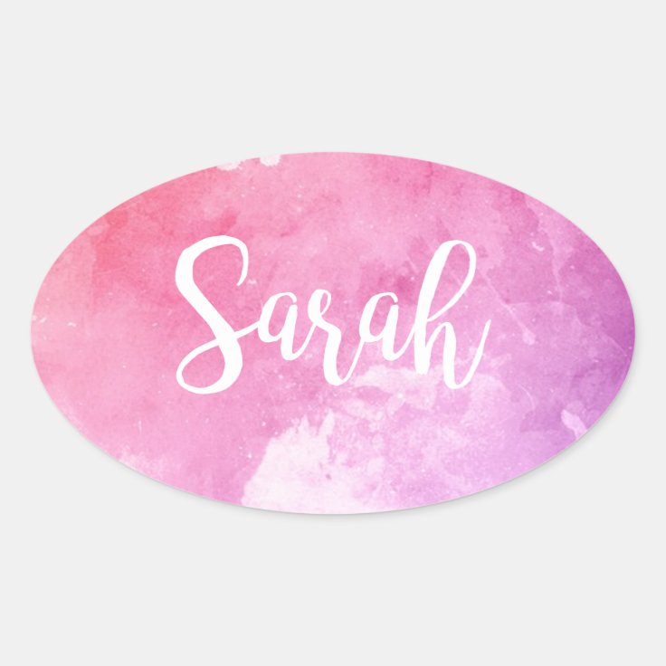 Sarah Name Oval Sticker Zazzle