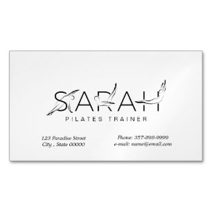 SARAH Name Pilates Instructor  Business Card