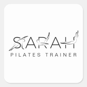 SARAH Name Pilates Instructor Square Sticker