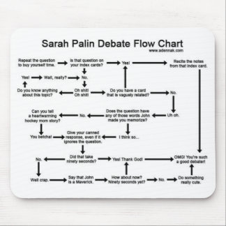 Sarah Palin Debate Flow Chart Mouse Pad