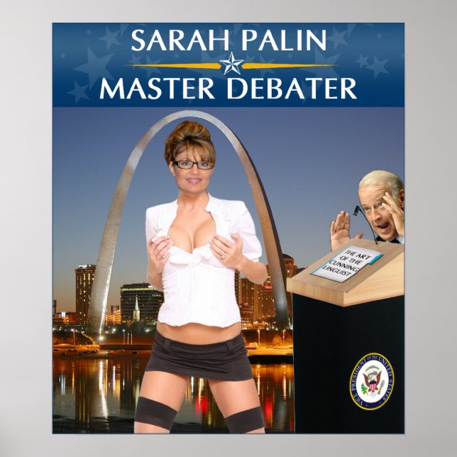 Sarah Palin - Master Debater Poster (Front)