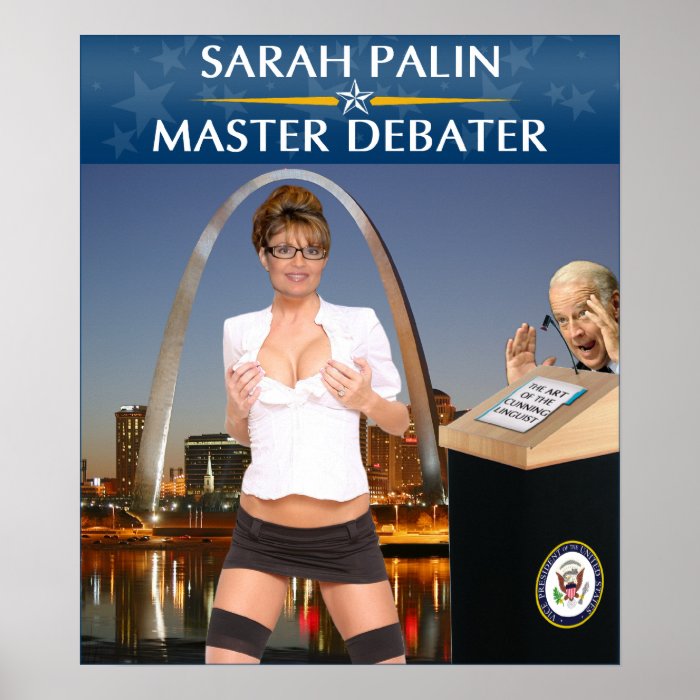 Sarah Palin   Master Debater Poster