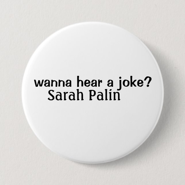 sarah palin pinback button (Front)