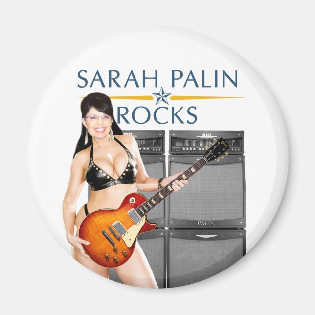 Sarah Palin Rocks Magnet (Front)